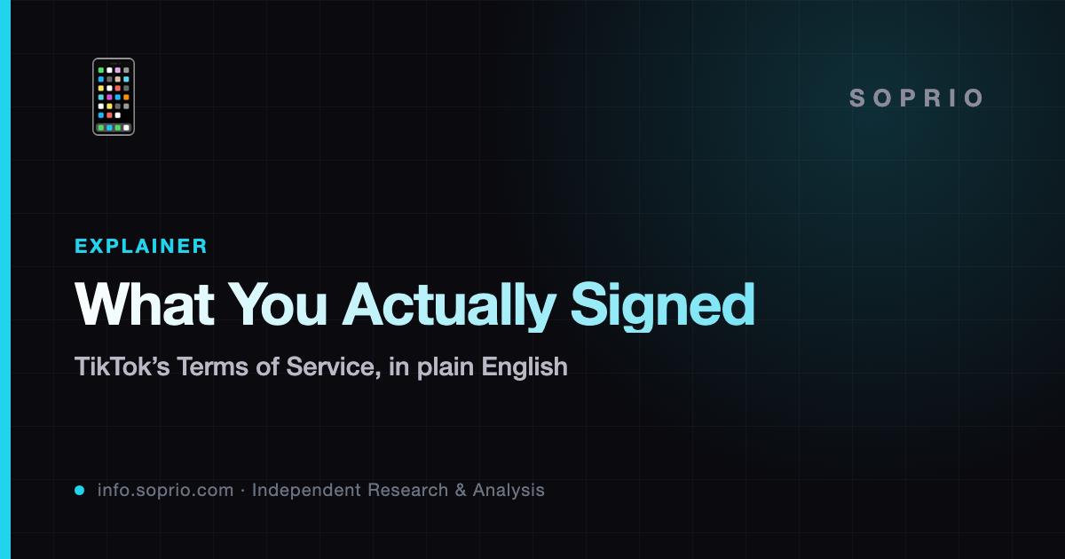What You Actually Signed on TikTok